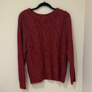a new day Women's Sweater Maroon Crew Neck Sweater